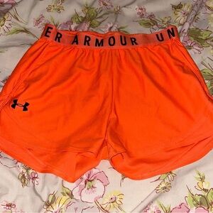 Under Armour Women's Bright Orange Athletic Shorts